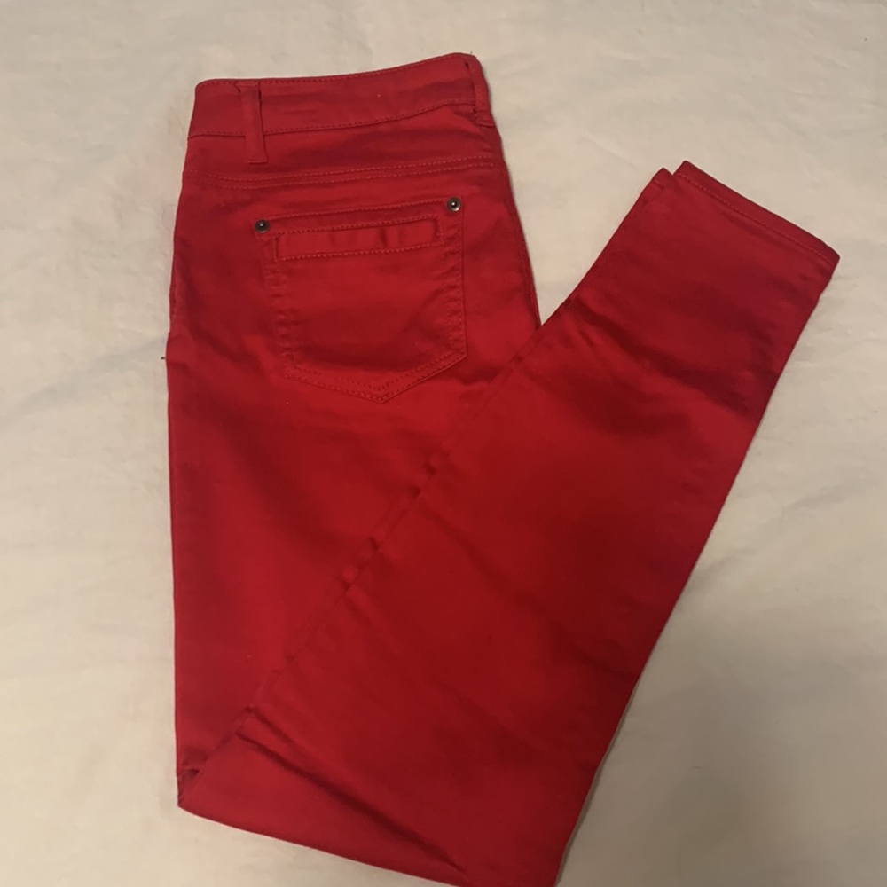 Bright Red Skinny Pants
